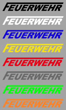 Aufkleber Feuerwehr Schriftzug